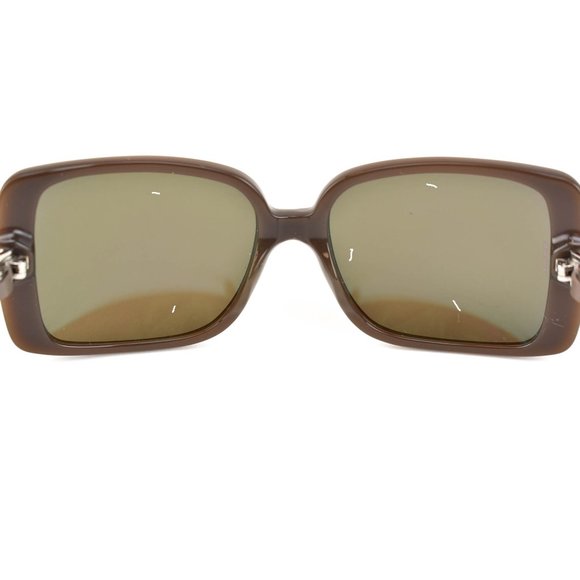 CHANEL "Chain": Taupe Leather CC Sunglasses (kt) - Picture 10 of 10